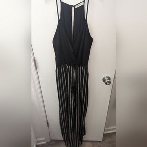 Black stripped jumpsuit